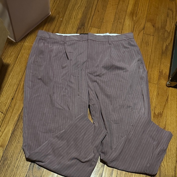 Banana Republic Pants - Banana Republic Women's Pinstriped Mauve Trousers